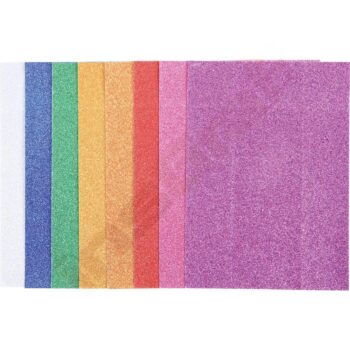 Glitterpapier, 8 Farben