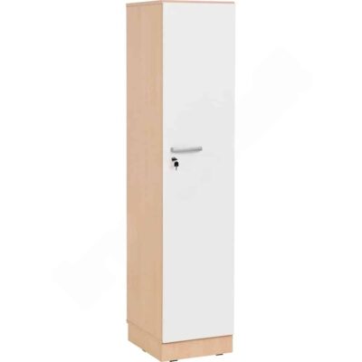Grande Spindschrank, einzeln, Tiefe: 38 cm, Höhe: 187 cm - Ahorn, Tür weiß