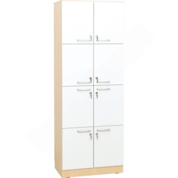 Grande Taschenschrank, Tiefe: 48 cm - Ahorn, Türen weiß
