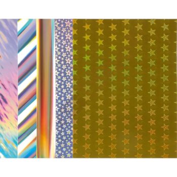Holografischer Karton, 5 Muster