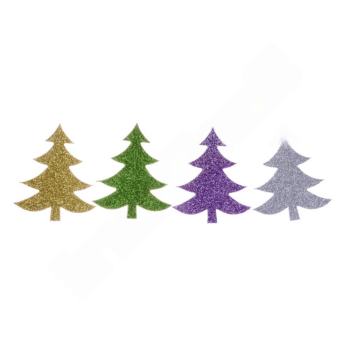 Kartonstanzteile - Tannenbaum, Glitter