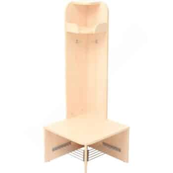 Schmetterling Eck-Abschluss Garderobe 2, Fachbreite: 23 cm, Sitzhöhe: 32,5 cm