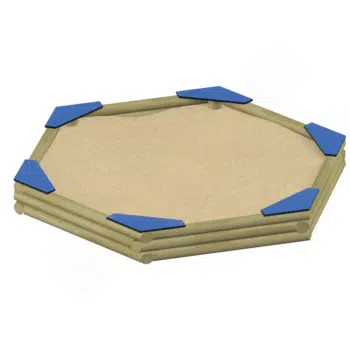 Sechseck-Sandkasten, mit Sitzen