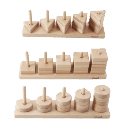 Geometrie-Steckspiel, 3 Formen - Beleduc