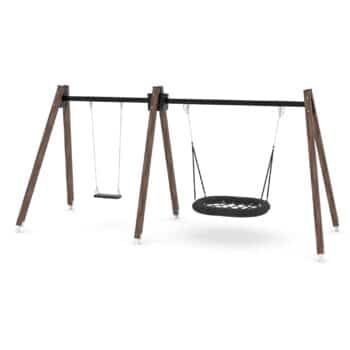 Schaukel mit Schaukelsitz und Vogelnest - WOODEN SWING WD1492 - Vinci Play