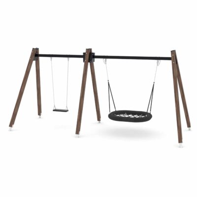 Schaukel mit Schaukelsitz und Vogelnest - WOODEN SWING WD1492 - Vinci Play