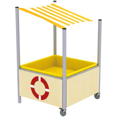 Mobiler Matschtisch mit Schrägdach