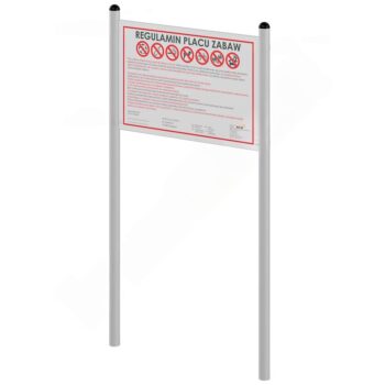 Infotafel, breit, Metallpfosten