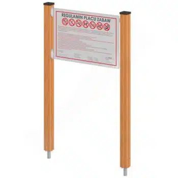 Quadro Infotafel, breit, Holzpfosten