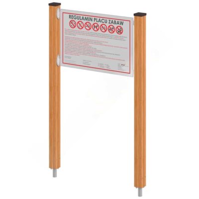 Quadro Infotafel, breit, Holzpfosten