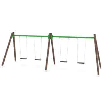 4er Schaukel mit Schaukelsitzen - WOODEN SWING WD1424-1 - Vinci Play