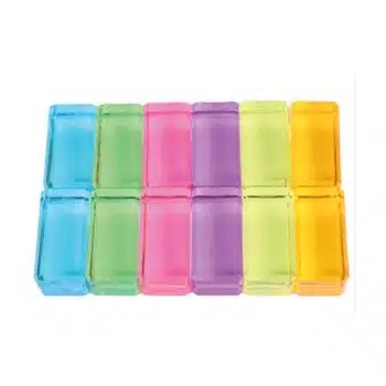 Licht-Bauquader, 12 Quader in 6 Pastellfarben - Bauspiel