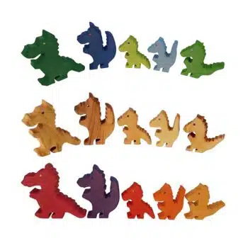 Drachenfamilie, 5 teilig - Bauspiel