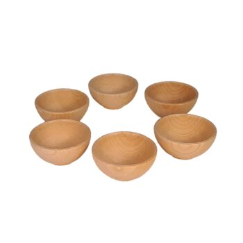Holzschalen-Set, 6 Stück - Bauspiel