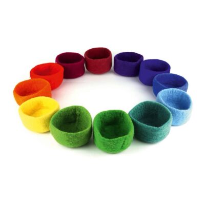 Filz-Schalenset, groß, 12 teilig - Bauspiel