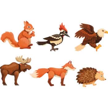 Magnetpuzzle Wald 6er Set