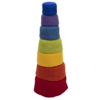 Regenbogen-Filzschalen, stapelbar, 7-tlg.