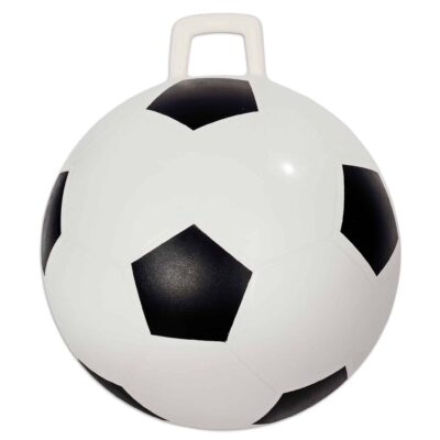 Hüpfball im Fußball-Design