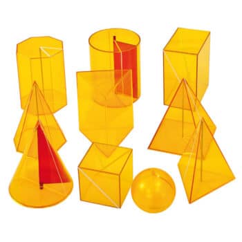 Geometriekörper aus Acrylglas, 10-tlg.