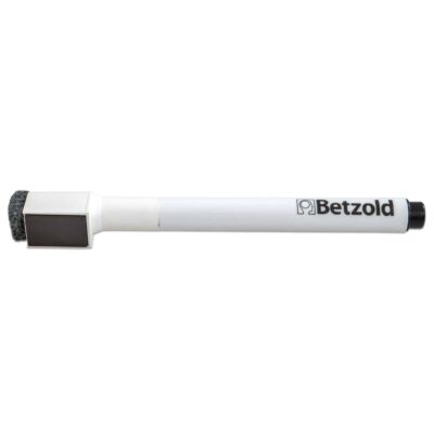 Folienstift schwarz, mit Löschfilz und Magnet