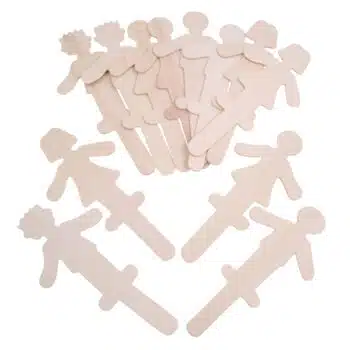 Menschen Holzbastelstäbchen 12er Set