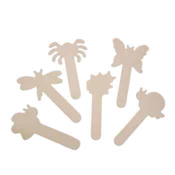 Insekten Holzbastelstäbchen 6er Set