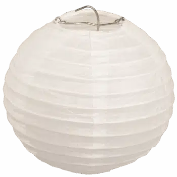 Papierlampions "Rund Weiß" 6er Set