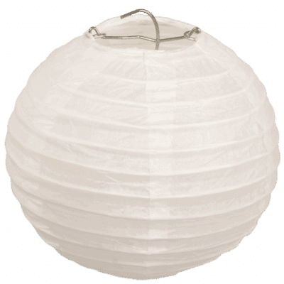 Papierlampions "Rund Weiß" 6er Set