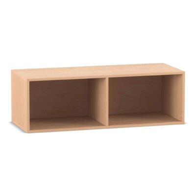 Flexeo® Aufsatzregal, 2 Fächer, Mittelwand, Breite 126,4 cm