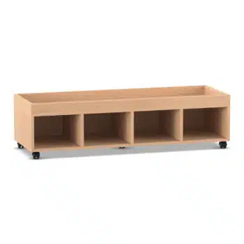 Flexeo® Regal PRO, 4 Reihen, 4 Fächer, Aufkantung