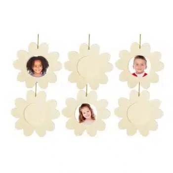 Holz-Bilderrahmen Blume, 6er Set