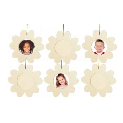 Holz-Bilderrahmen Blume, 6er Set