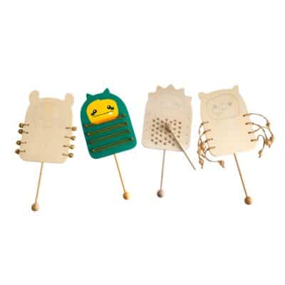 Holz-Bausatz „Musikalische Monsterchen“ 4er Set