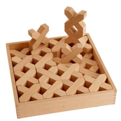 Holzbaukasten "X Blöcke" Stück (33tlg.)