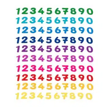 Filzzahlen Regenbogen, selbstklebend, 300tlg.