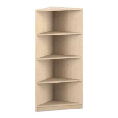 Flexeo® Abschlussregal eckig, 4 Fächer