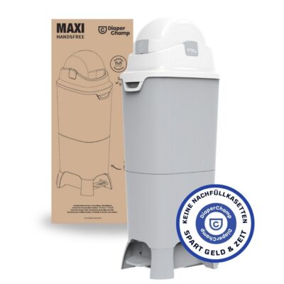 Geruchsdichter Windeleimer Diaper Champ ONE Maxi Handsfree mit Pedal