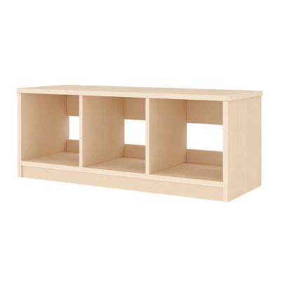 Garderobenbank mit Sockel im Ahorn-Melamin Dekor