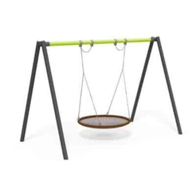 Nestschaukel mit Stahlpfosten (Limette & Mitternacht)